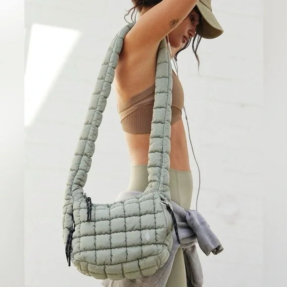Free People Mini Carryall Sling - Stone Sage Free People Mini Carryall Sling Bag - Quilted Carryall  main image 4